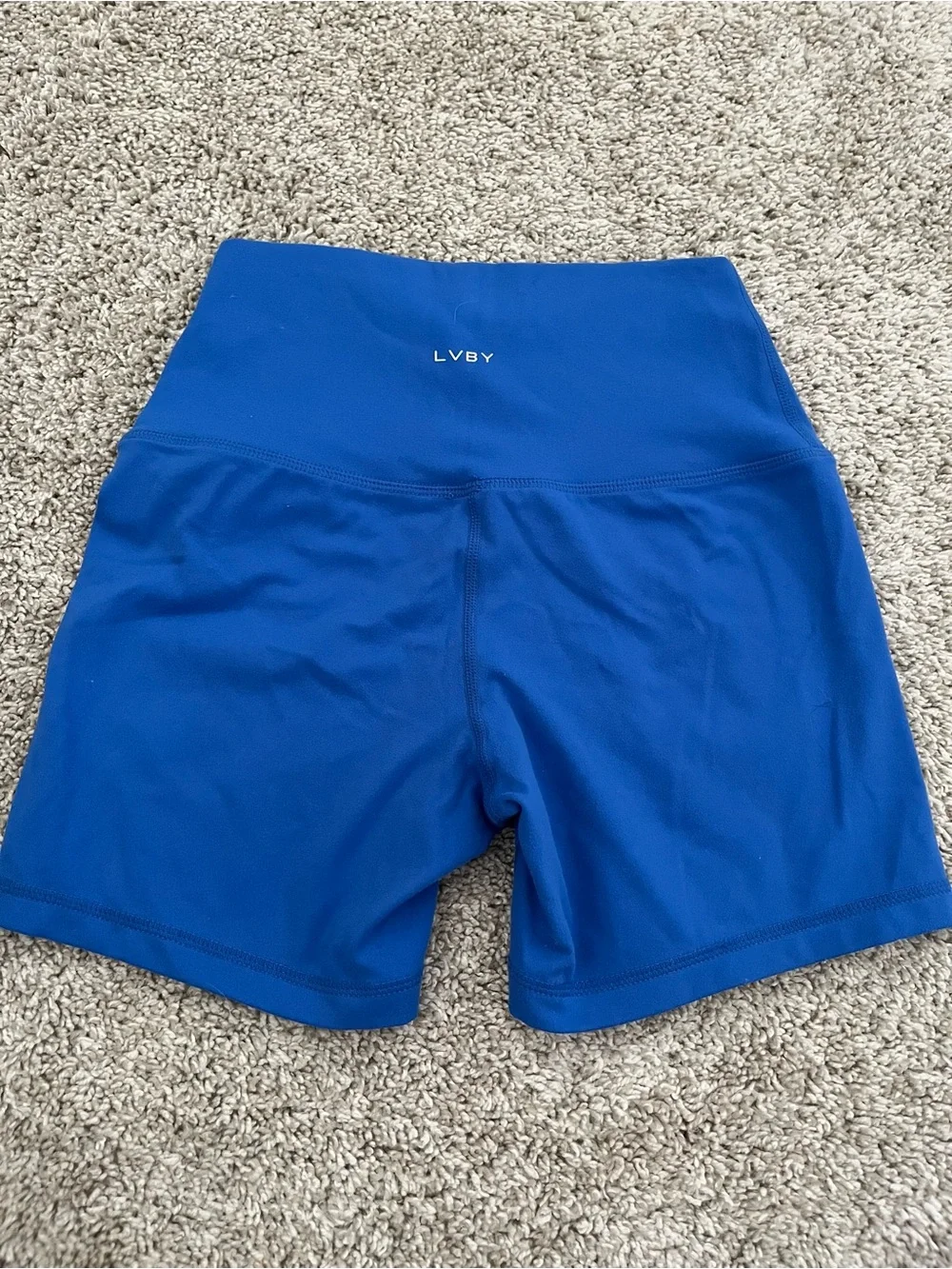 LVBY Women’s Royal Blue 4.5” Inseam Bike Shorts Athleisure Workout High Rise XS